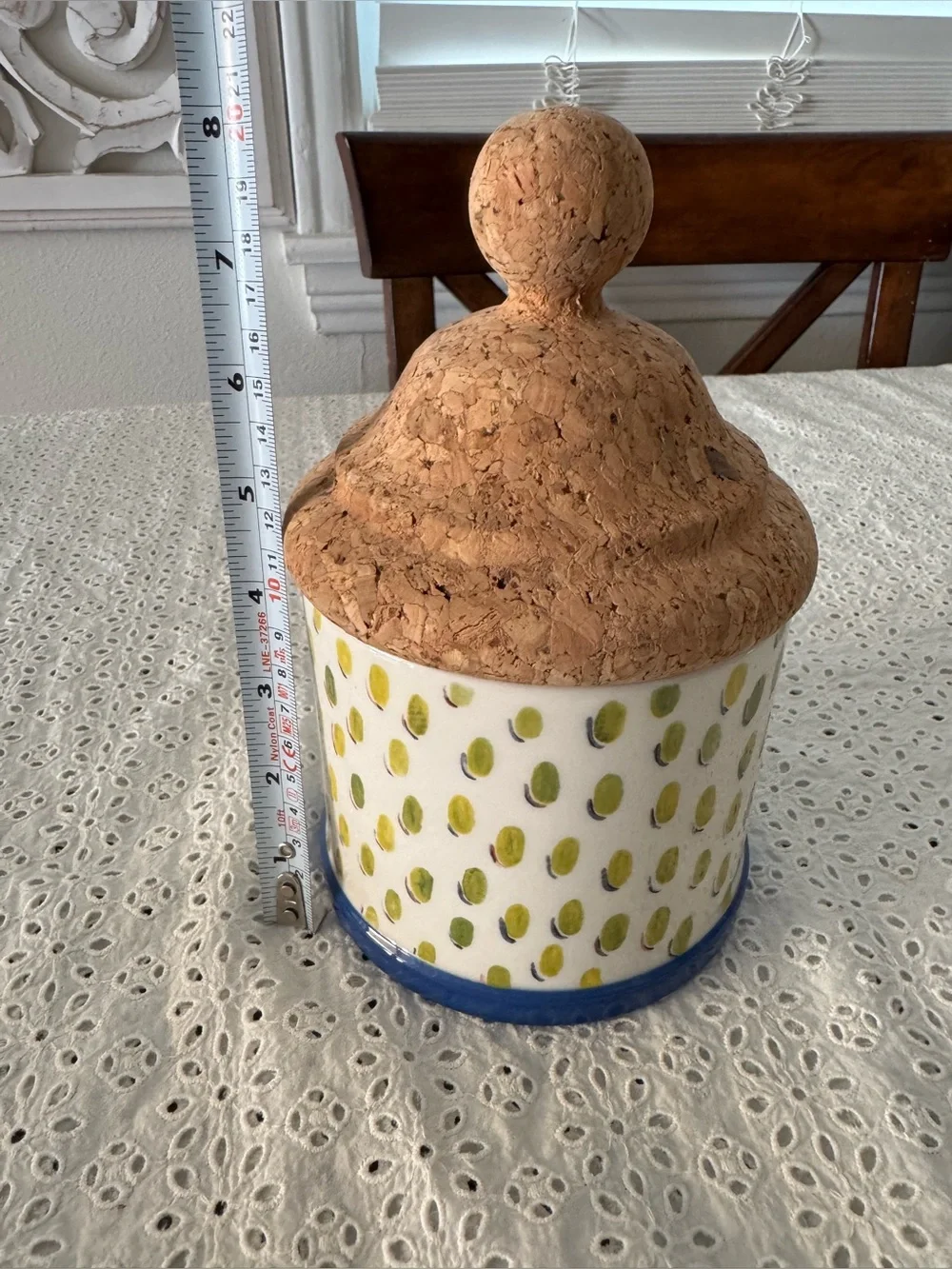 MacKenzie-Childs Small Carnaby Canister with Cork Lid
